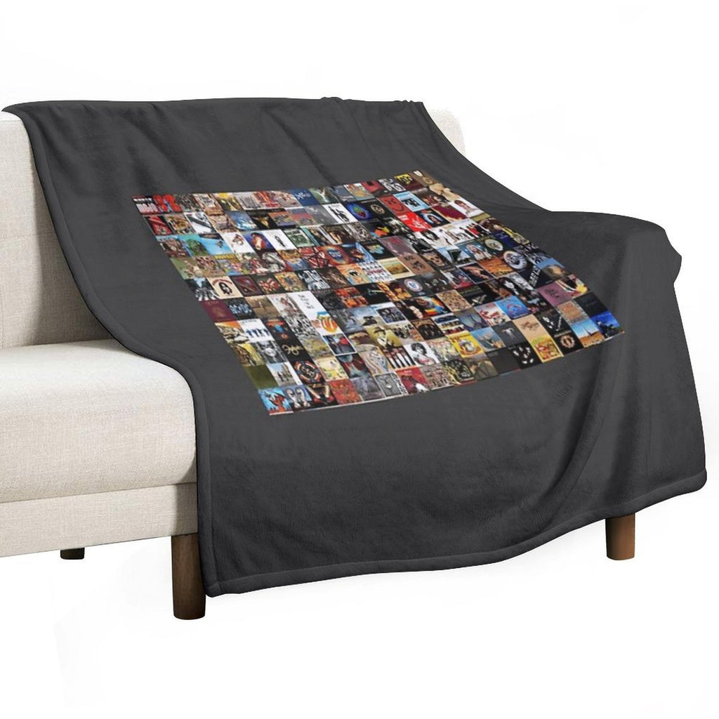Classic Rock Covers - Collage Essential Shrink-resistant Throw Blanket