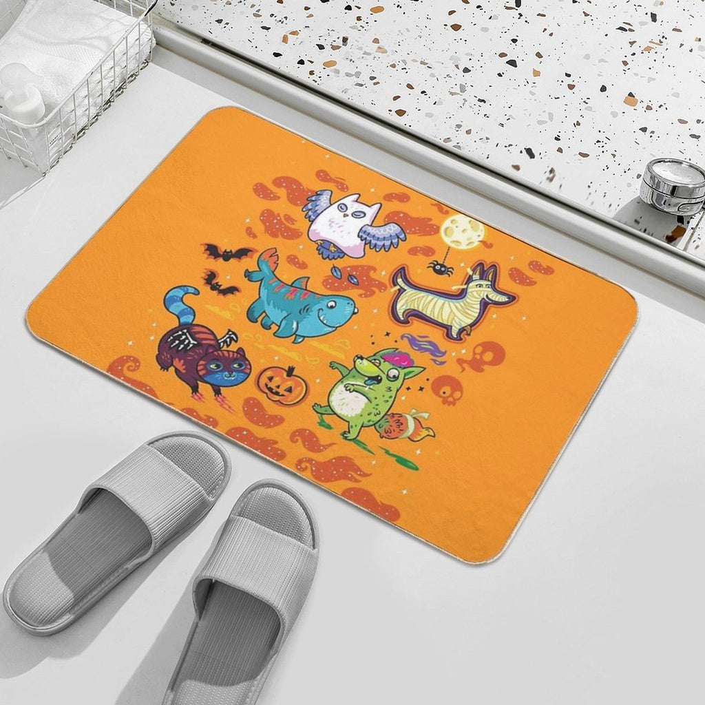 Crazy Halloween Night  Toxin-Free Bath Mat