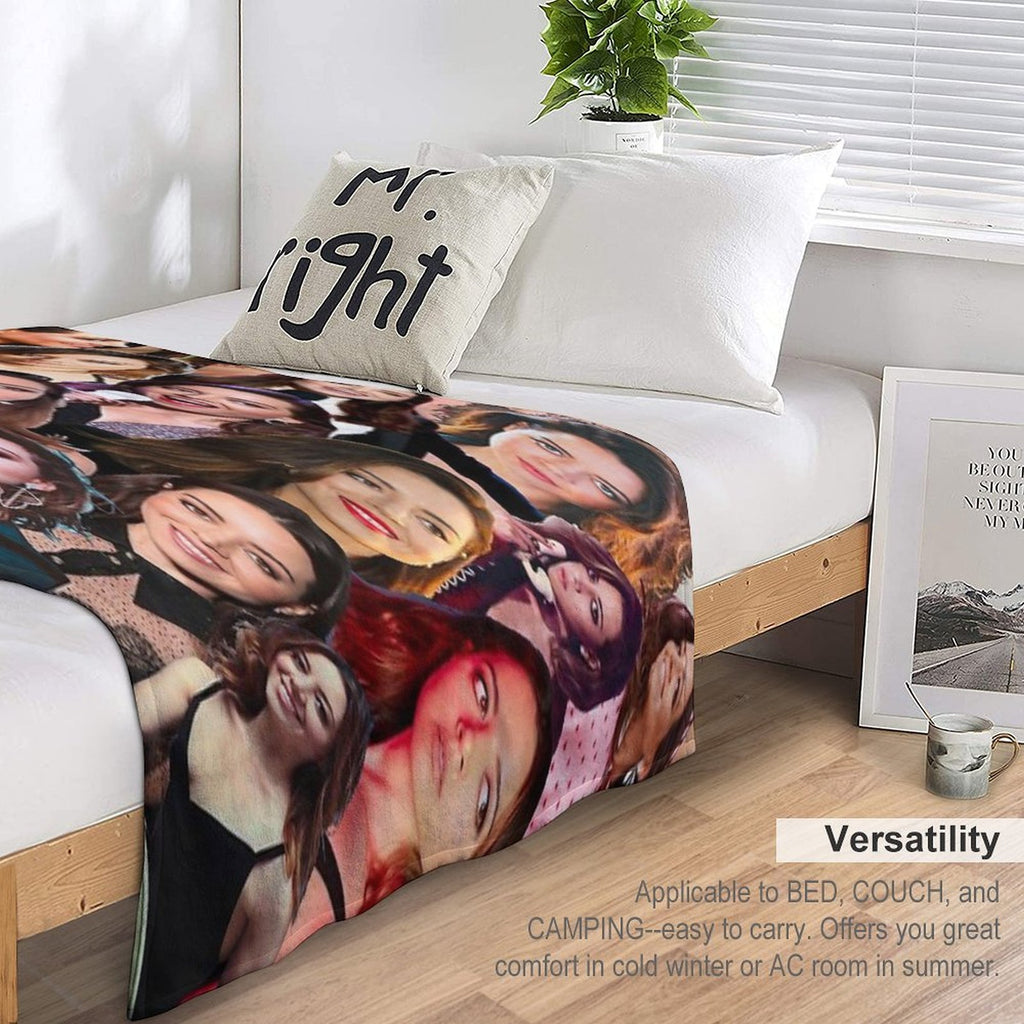 Aubrey Plaza Photo Collage Versatility Throw Blanket