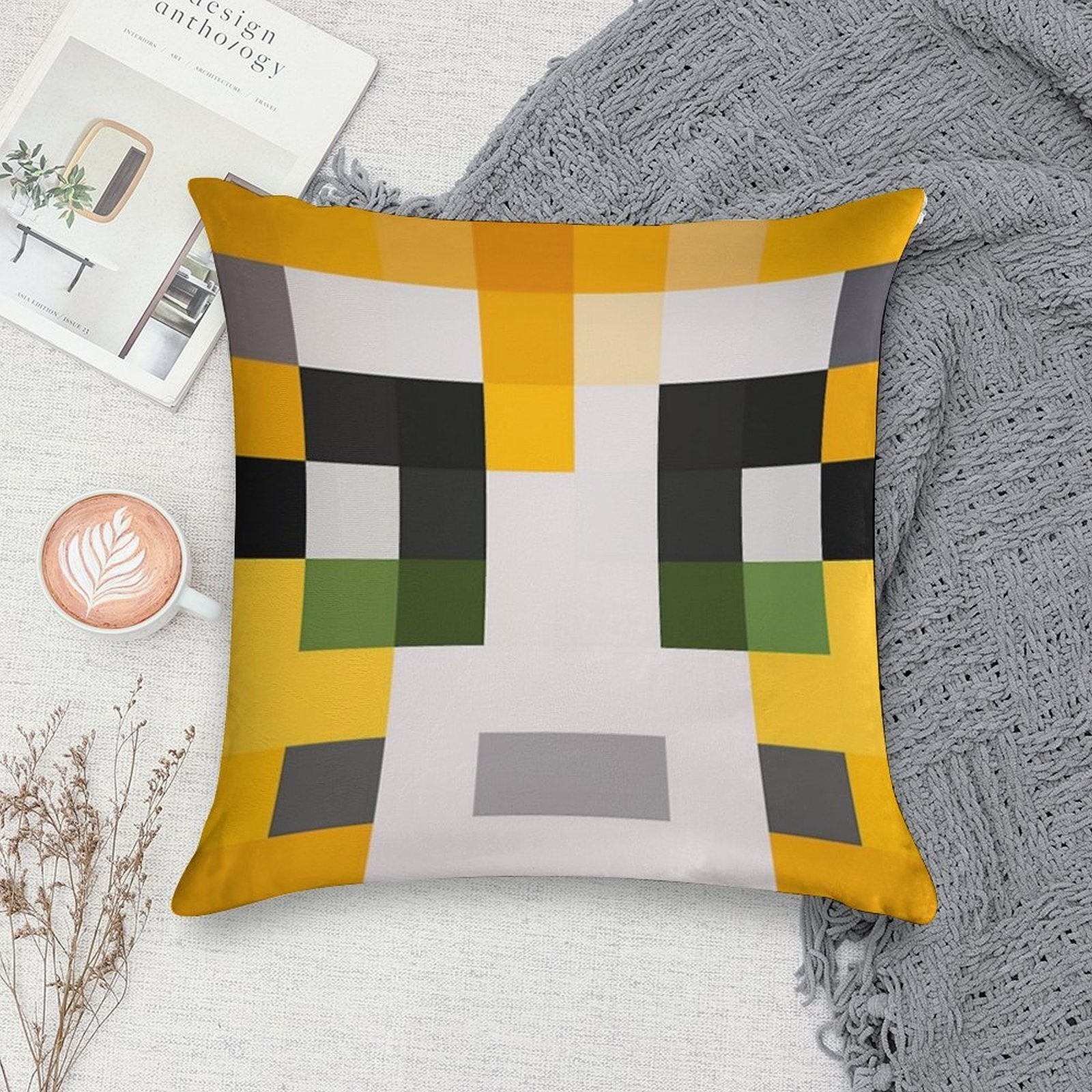 Stampy Soft Decorative Cover Throw Pillow