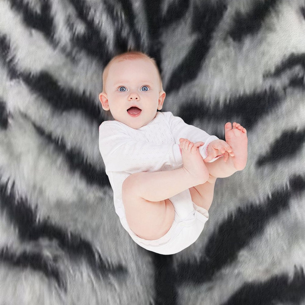 White Tiger Print Animal Skin Fur Pattern Shrink-resistant Throw Blanket