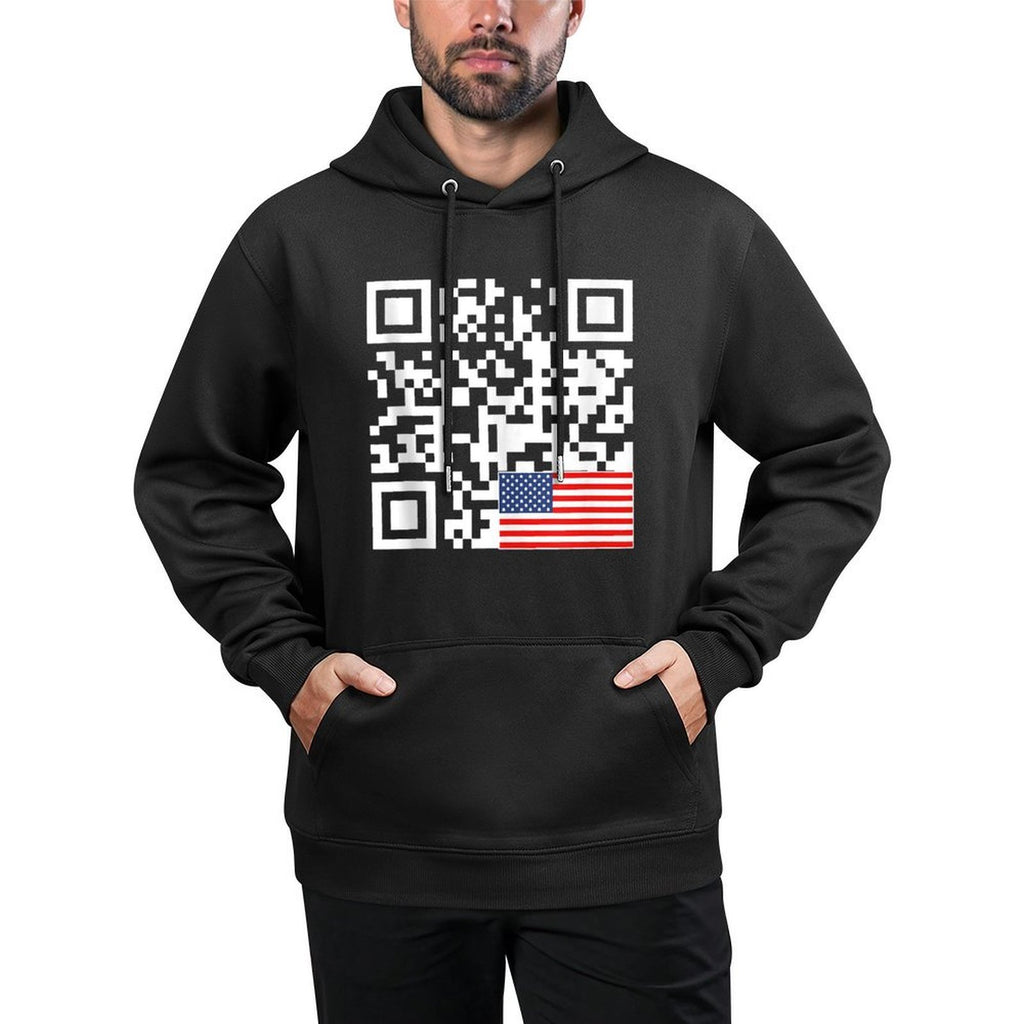 Trump Dance Troll QR Funny President Trump Dance Code Back All-Day Comfort Hoodie
