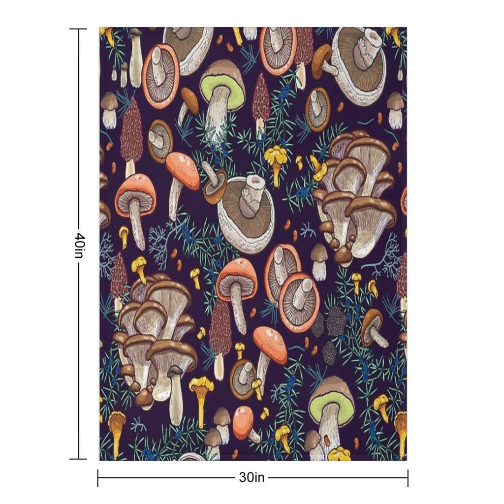 Dark Dream Forest Velvety-soft Throw Blanket