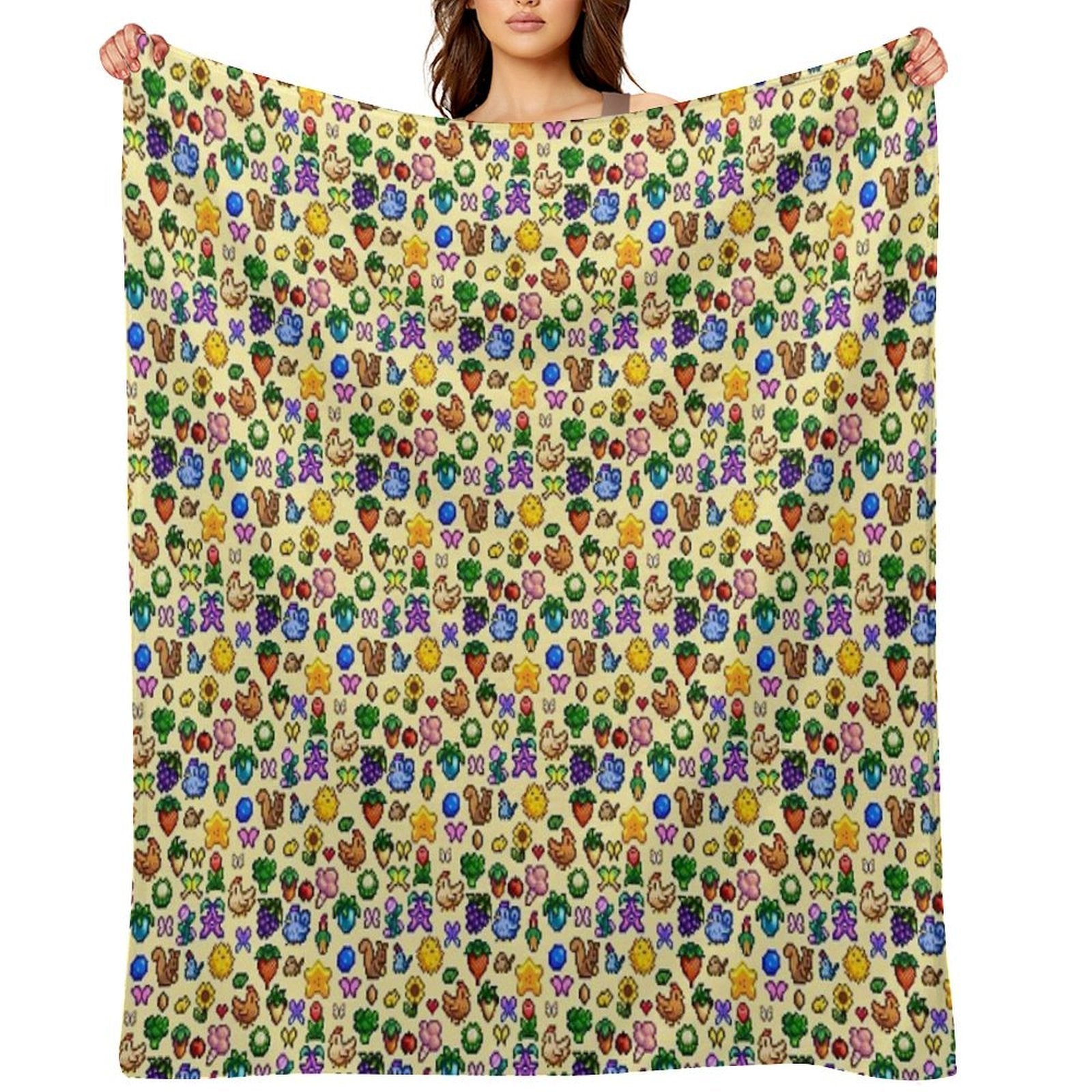 Stardew Valley Eco-conscious Throw Blanket