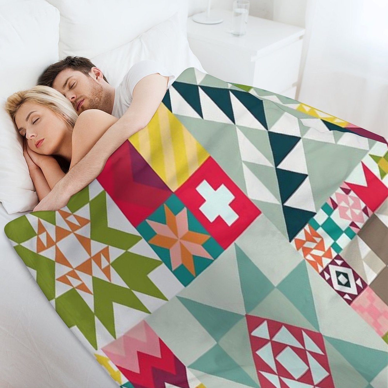 All Over Quilt Print Gift-ready Throw Blanket