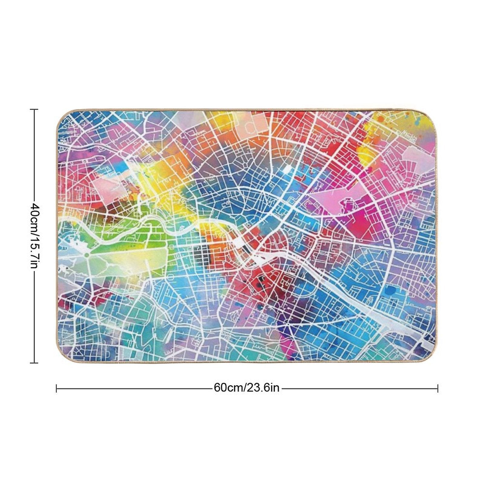 Berlin Map  Easy Maintenance Bath Mat