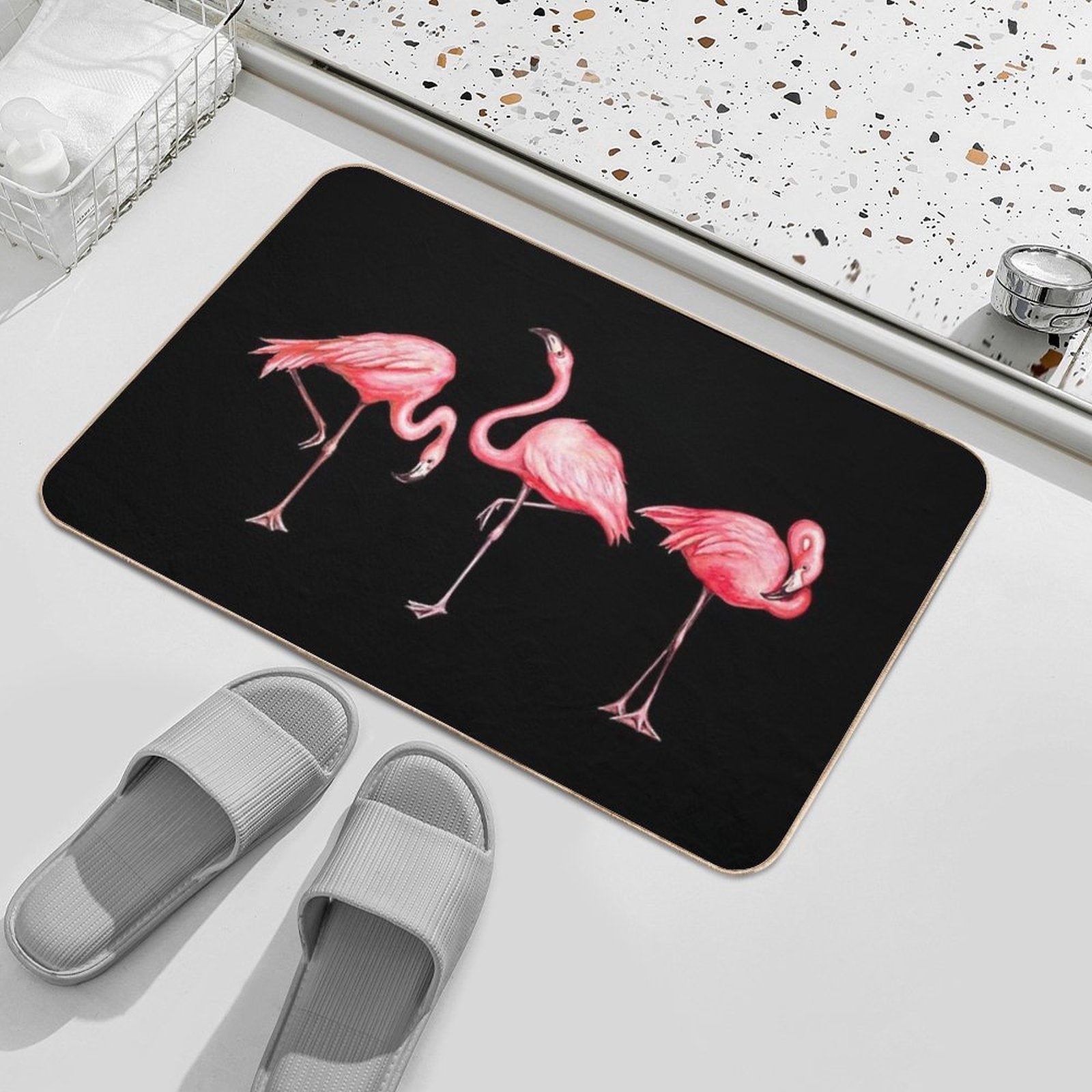 Flamingo  Easy To Clean Bath Mat