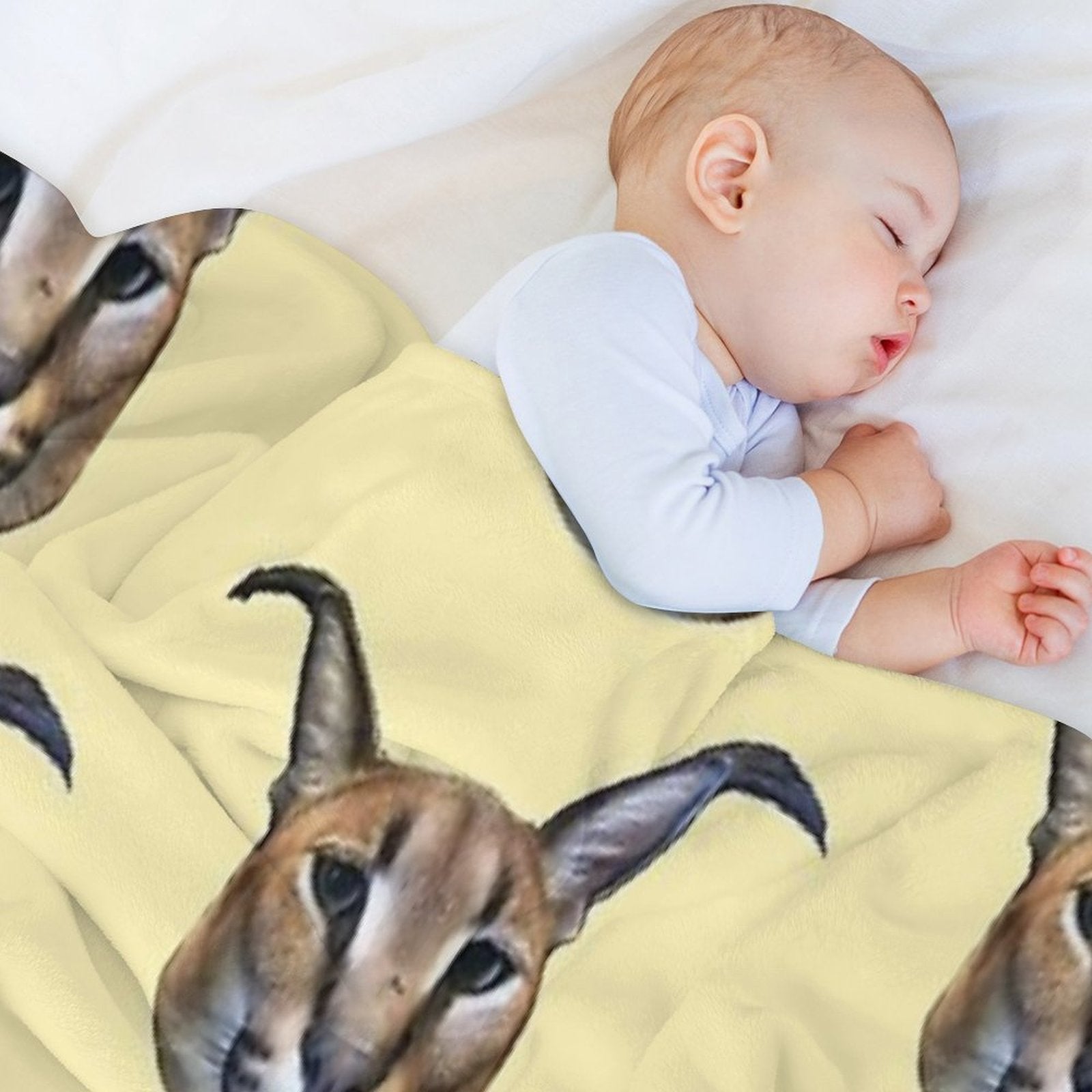 Big Floppa Easy Care Throw Blanket