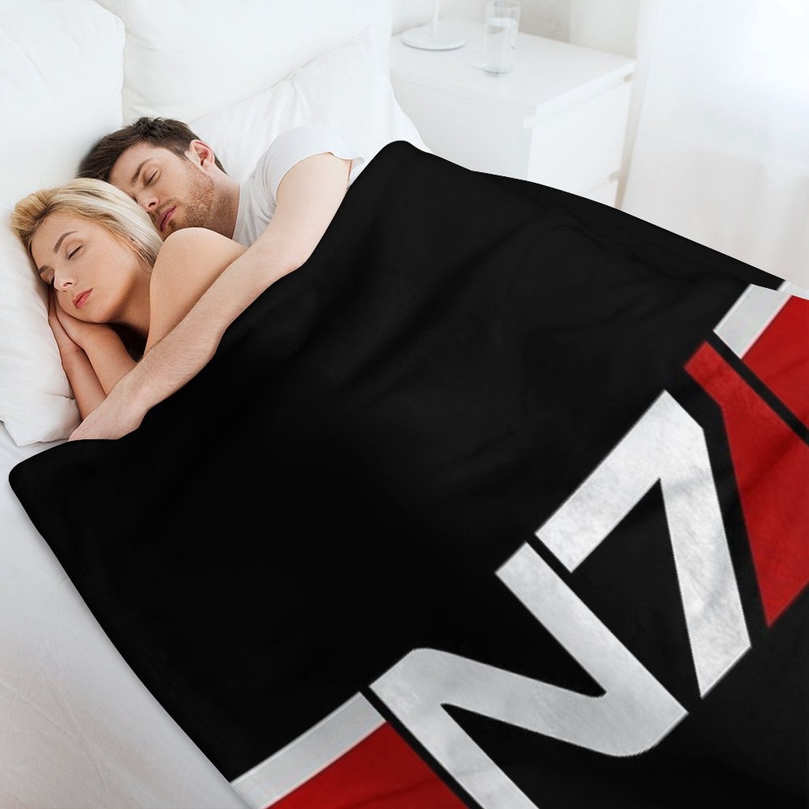 Mass Effect Horizontal N7 Wrinkle-free Throw Blanket