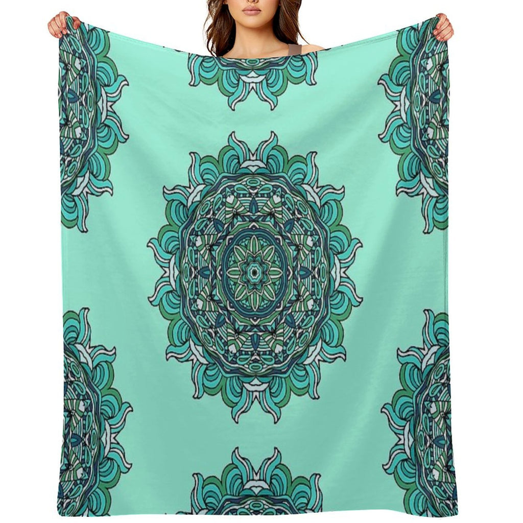 Blue Mandala Eco-conscious Throw Blanket