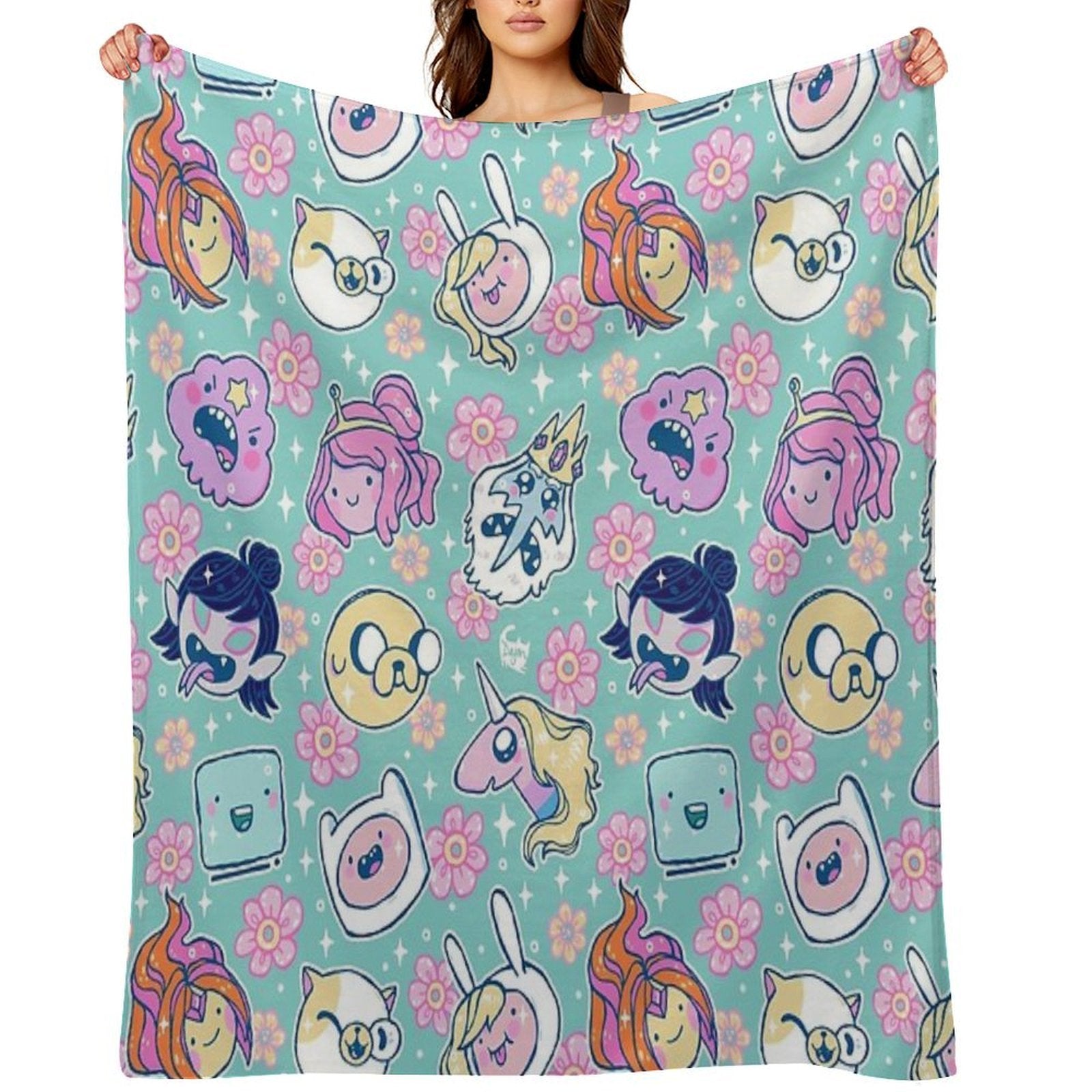 Adventure Time Friends 1 - REMASTERED - Machine-washable Throw Blanket