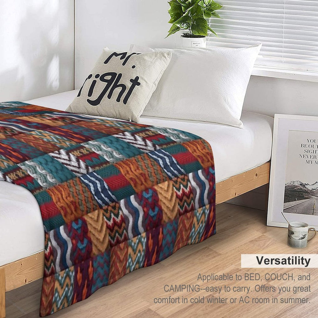 Cosiness Knitted And Crocheted Wrinkle-free Throw Blanket