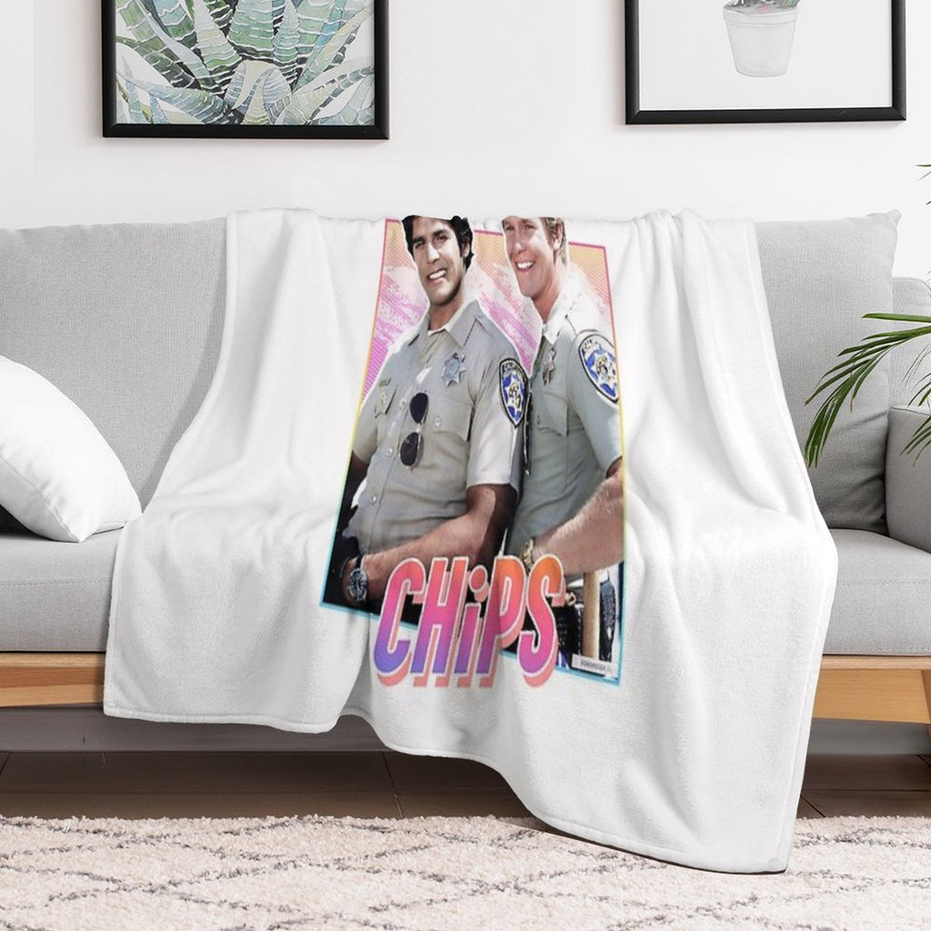 CHiPs - 80s Design Shrink-resistant Throw Blanket