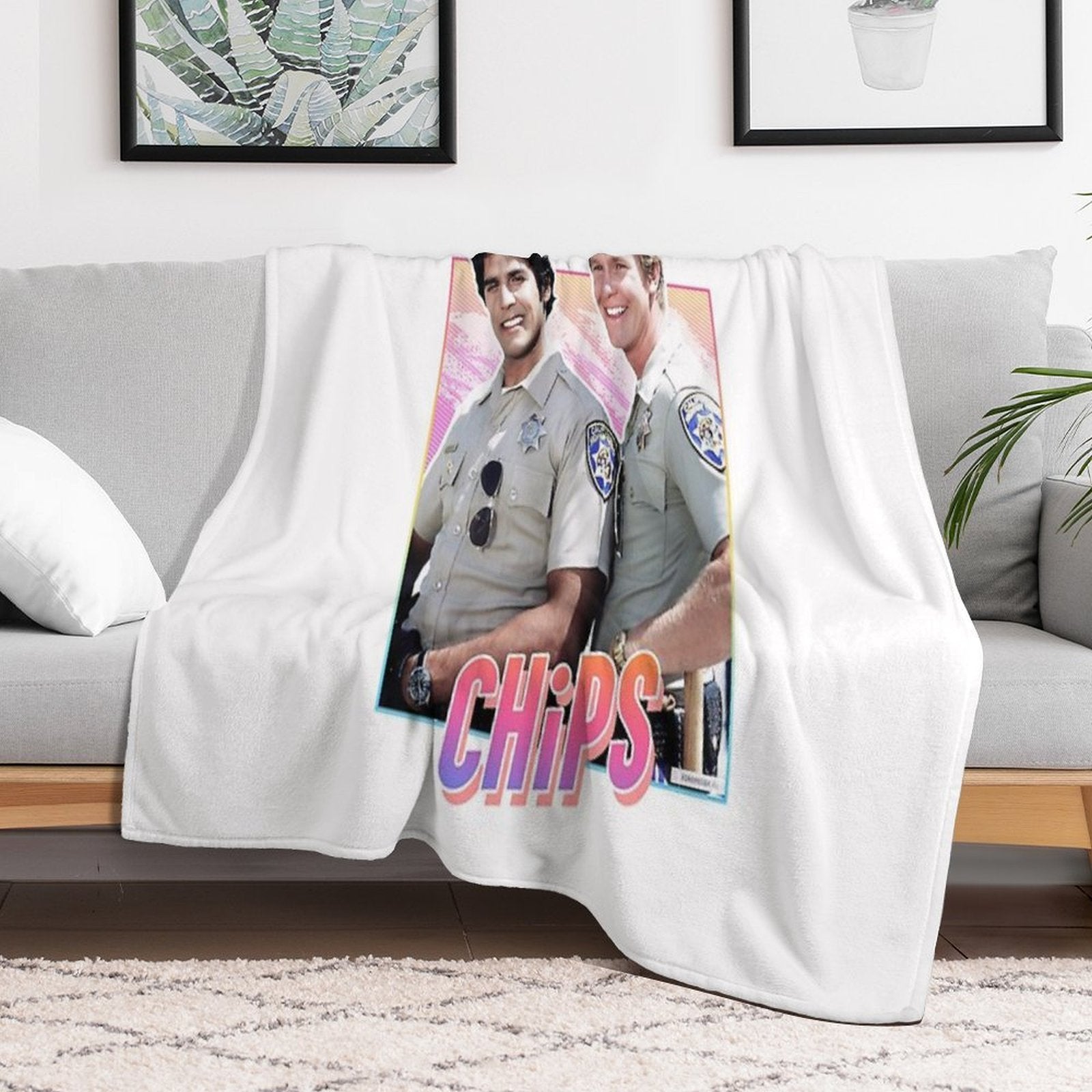 CHiPs - 80s Design Shrink-resistant Throw Blanket
