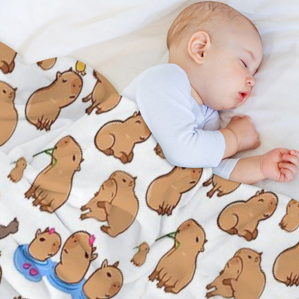 Capybara Pattern Premium Throw Blanket