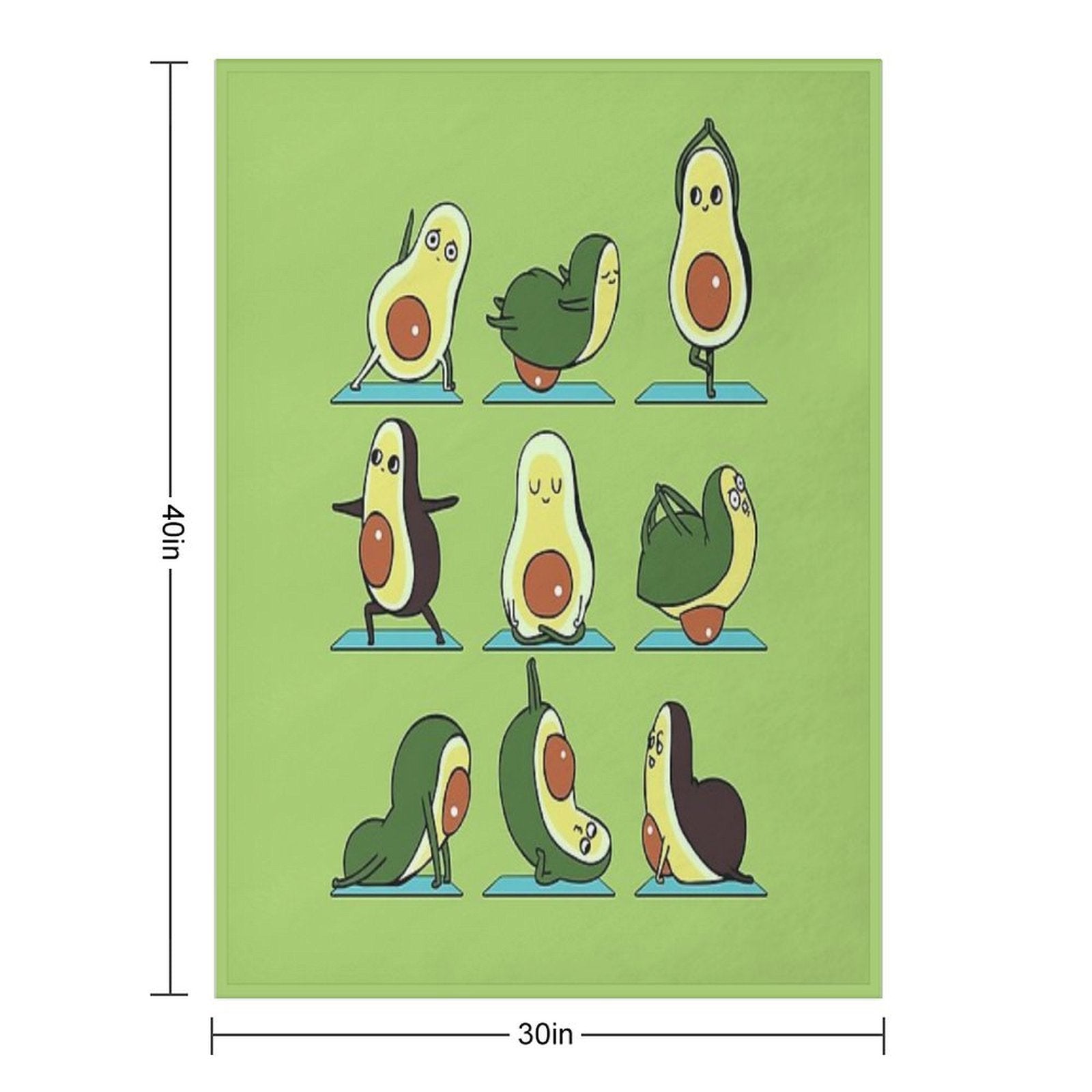 Avocado Yoga Easy Care Throw Blanket