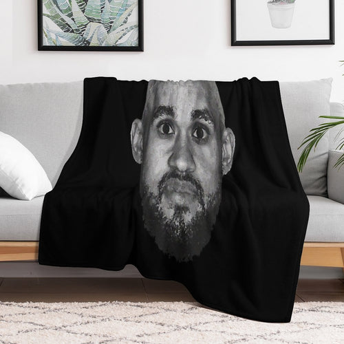 Bald Derrick White Funny Vintage Face Lightweight Throw Blanket