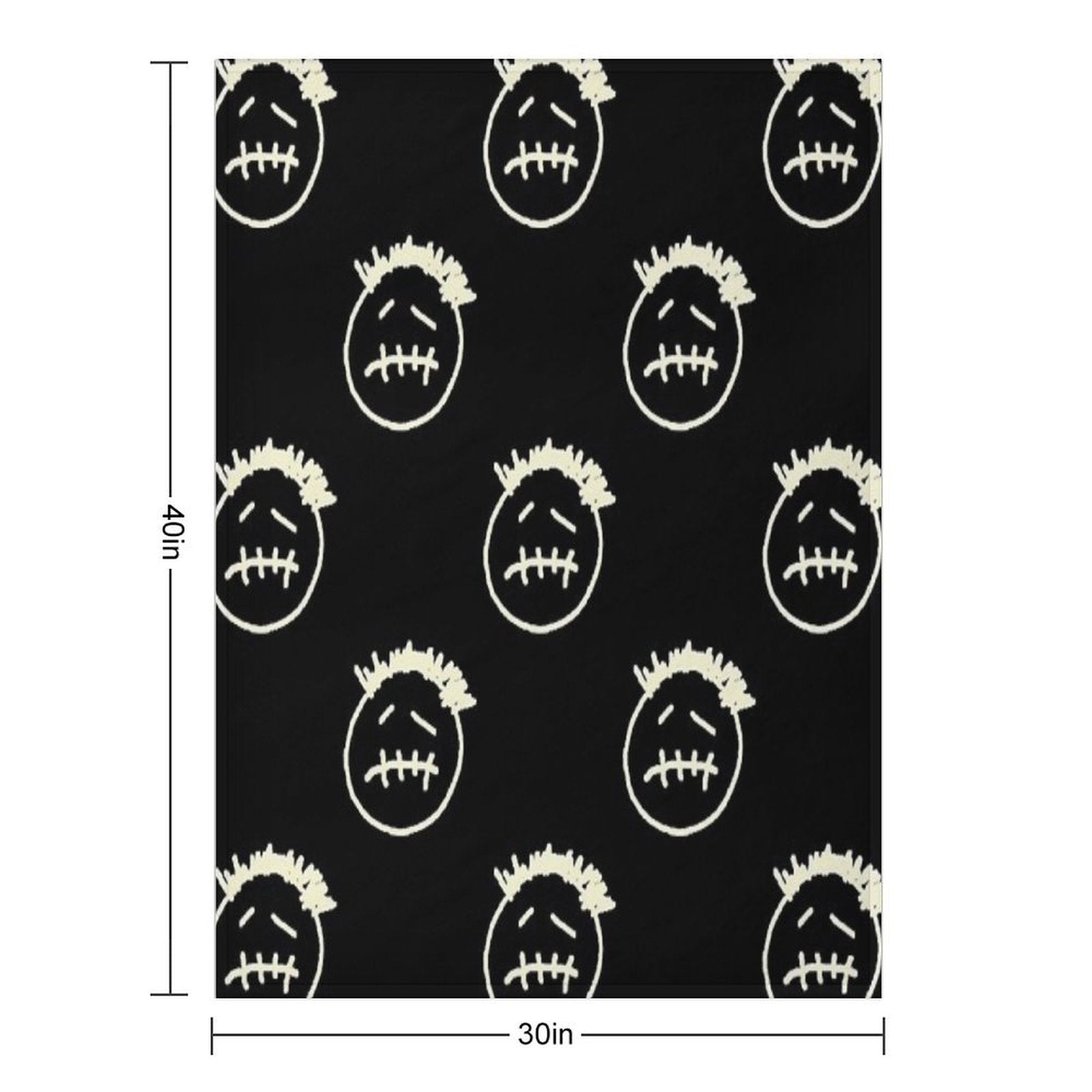 Cactus Jack Face Machine-washable Throw Blanket