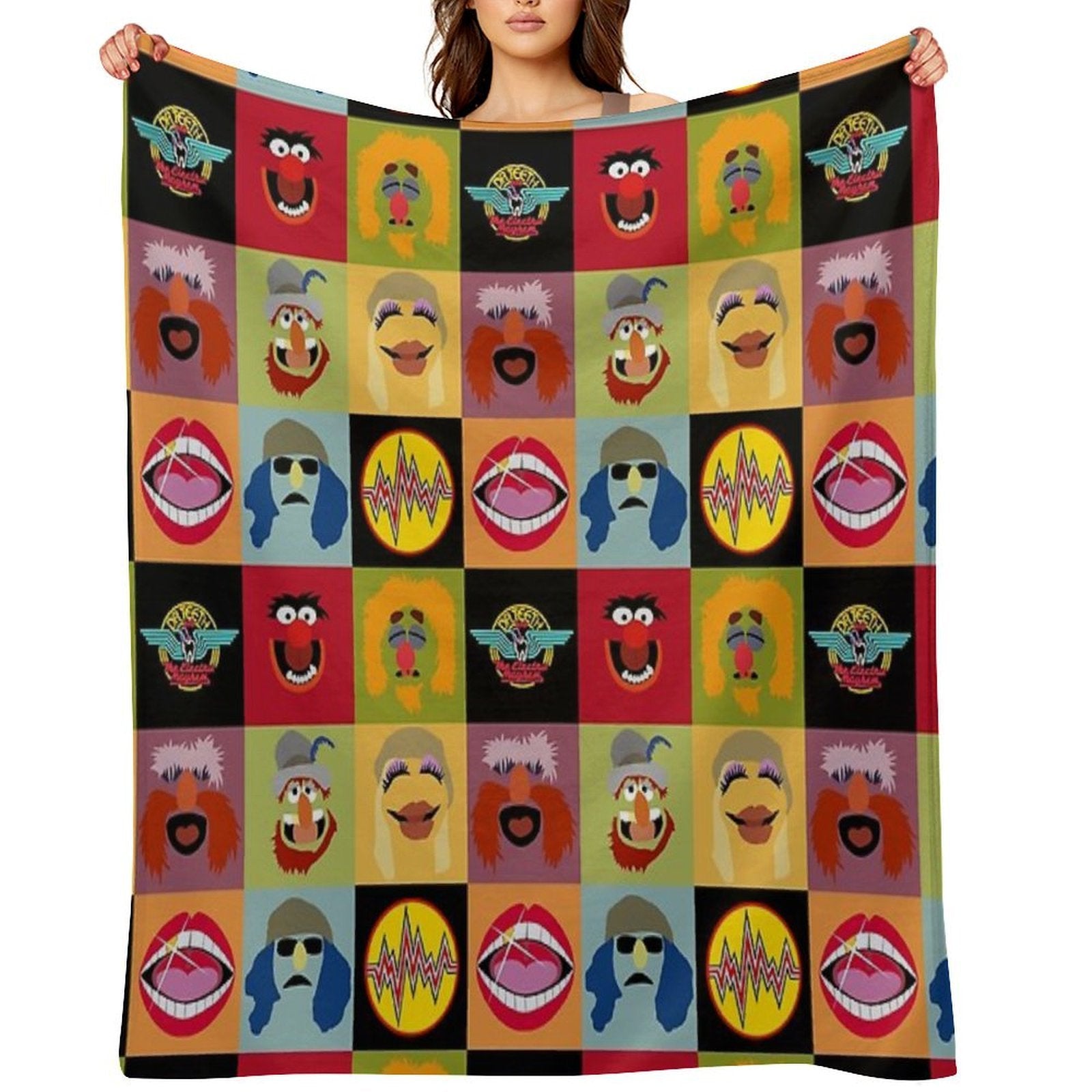 Dr. Teeth And The Electric Mayhem Ft Lips Premium Throw Blanket