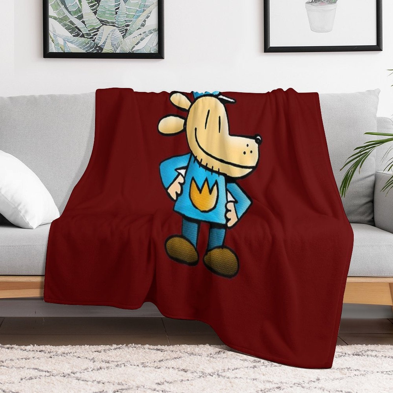 Dogman Shrink-resistant Throw Blanket