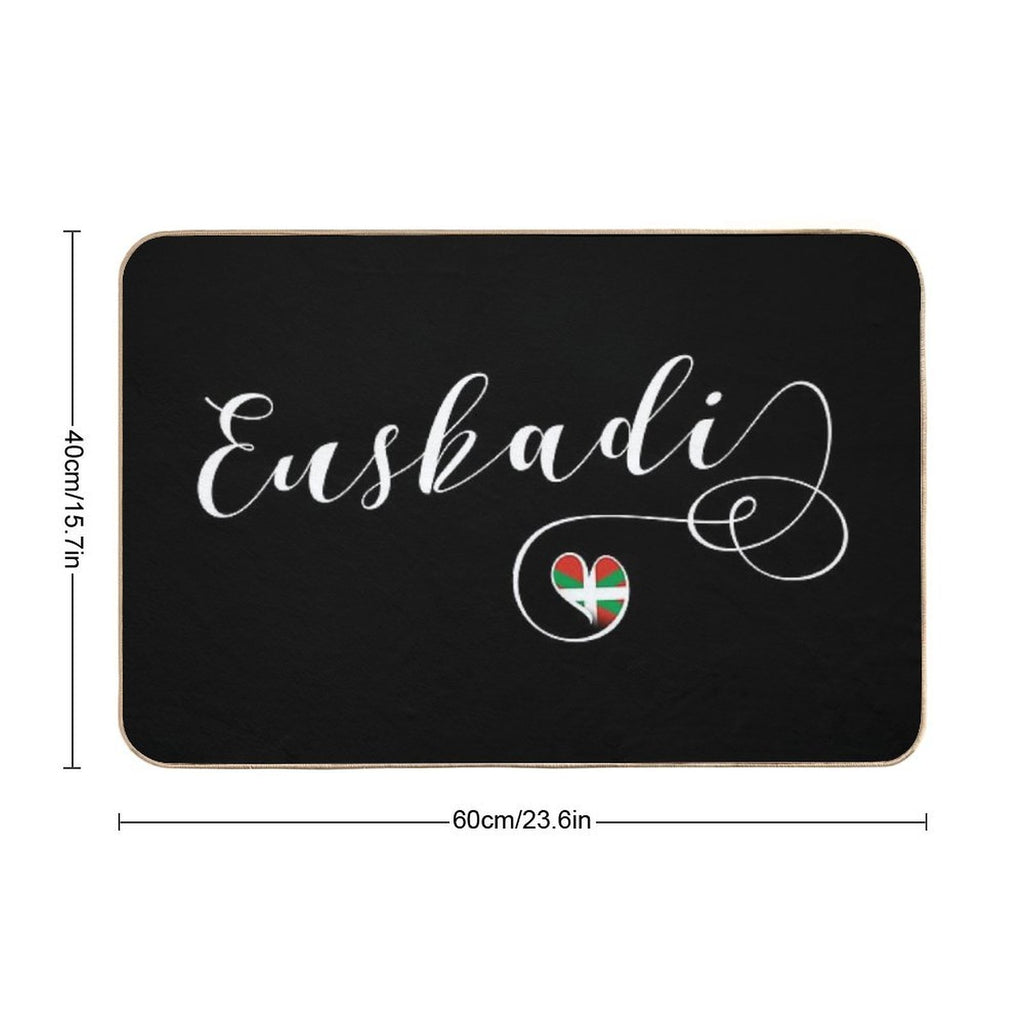 Euskadi, Basque Country, Heart, Flag  Toxin-Free Bath Mat