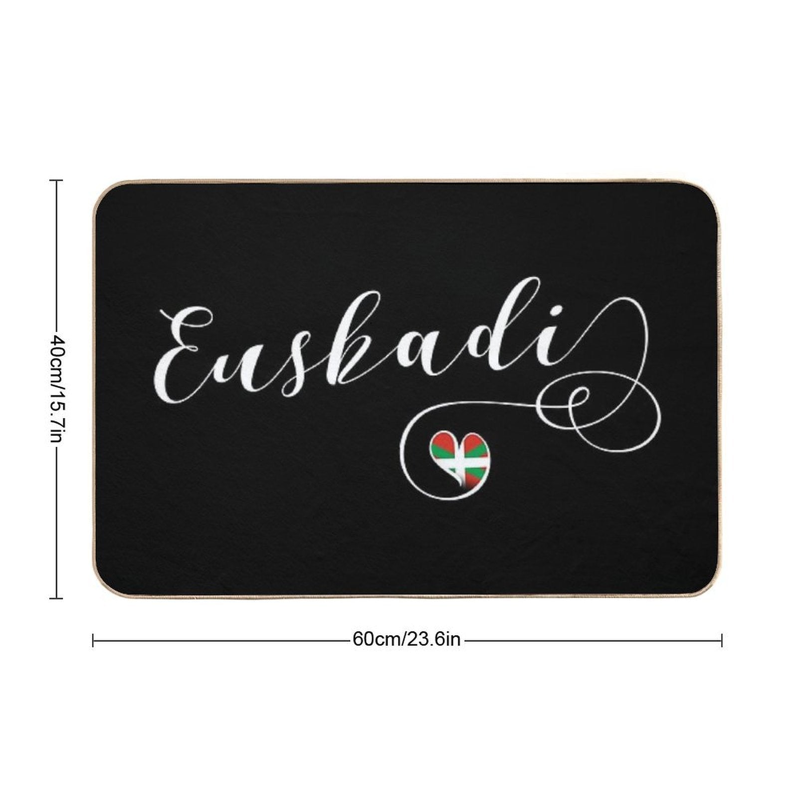 Euskadi, Basque Country, Heart, Flag  Toxin-Free Bath Mat