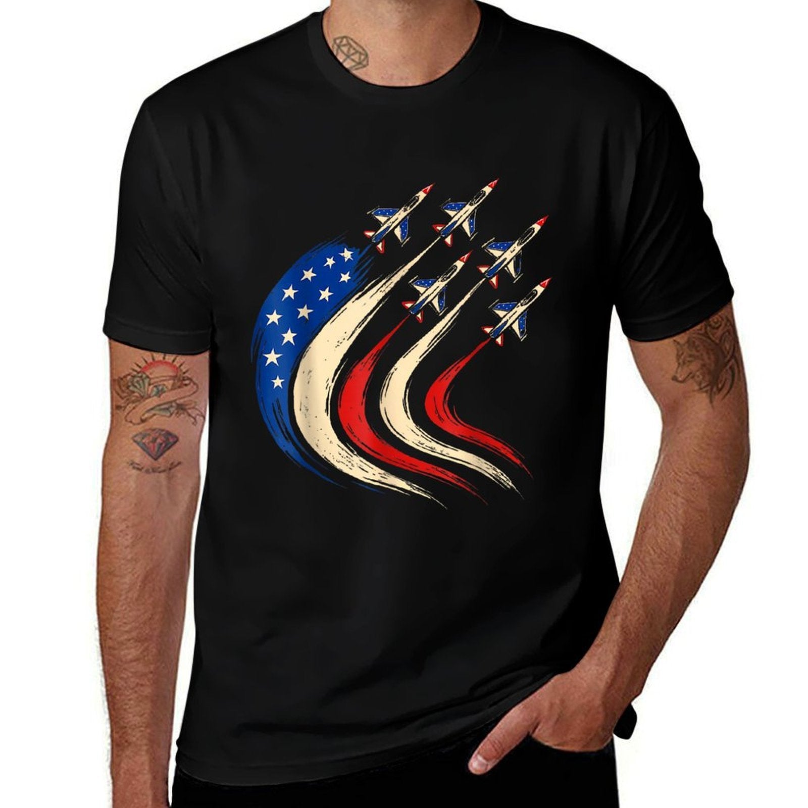Patriotic Usa Jets Boys 4Th Of July Comfortable T-Shirt