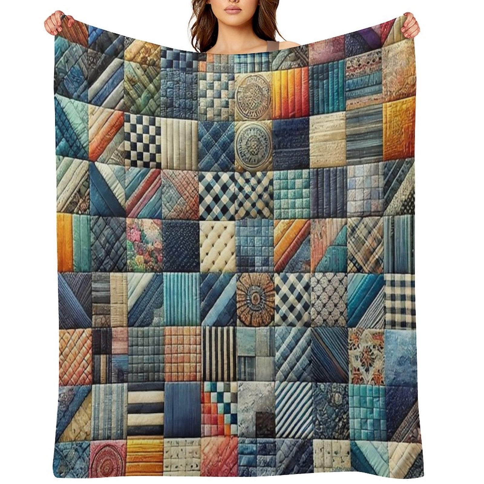 CHECKERBOARD 3 Versatility Throw Blanket