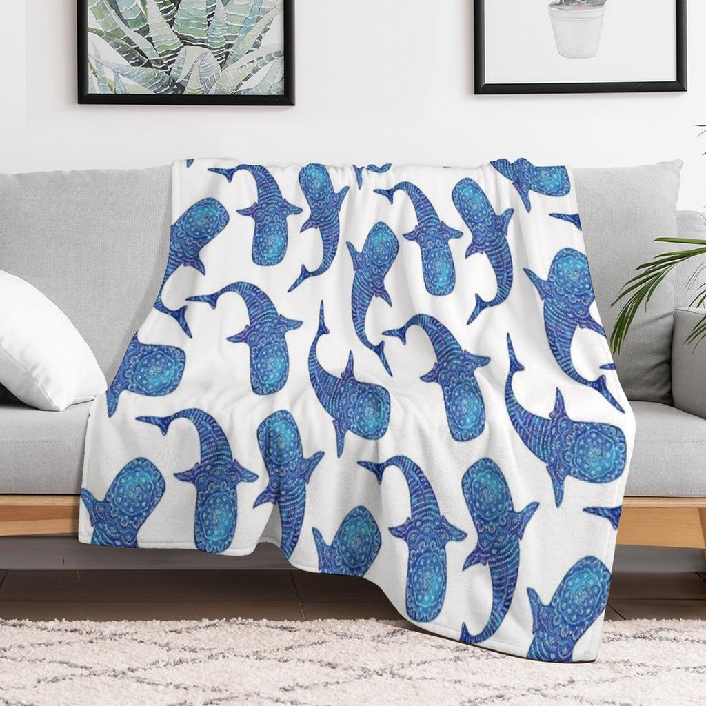 Marokintana - Whale Shark I Plush Throw Blanket