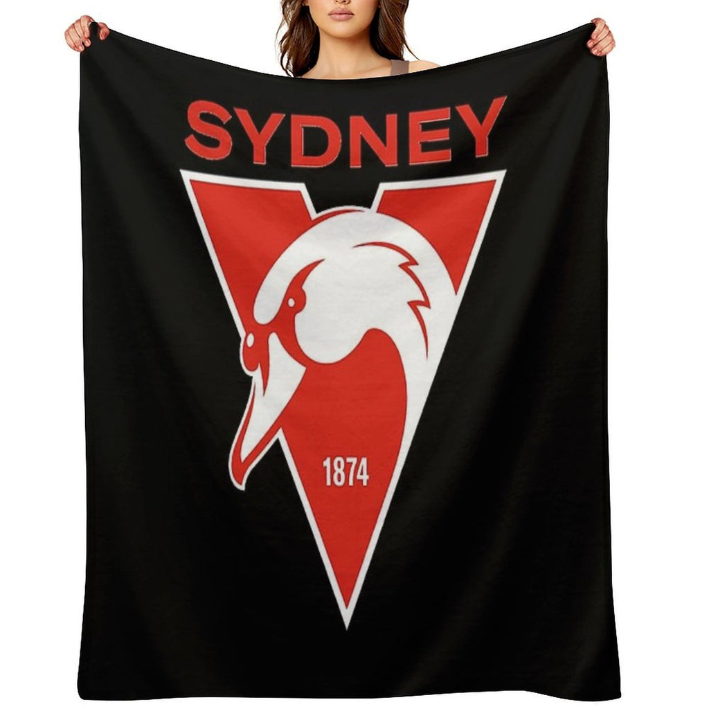 Sydney The Bloods Swans Haughty Swannies-Logo Wrinkle-free Throw Blanket