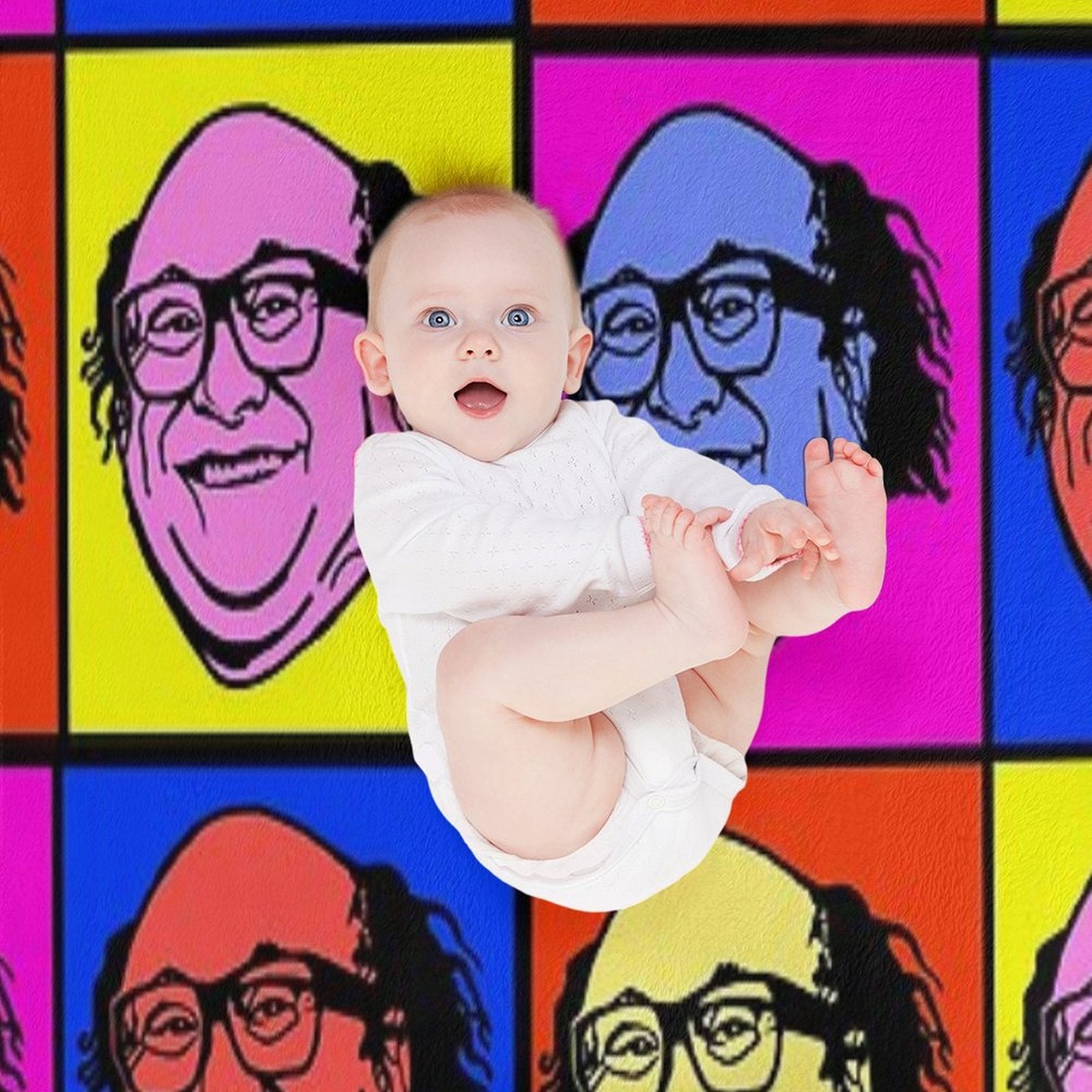 Danny DeVito Pop Art Velvety-soft Throw Blanket