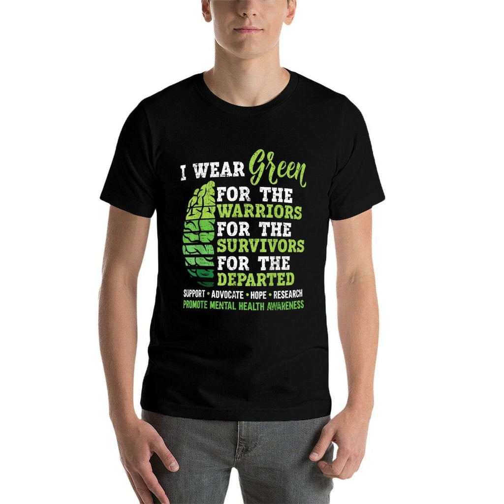 I Wear Green For Mental Health Awareness Fight The Stigma  Durable T-Shirt