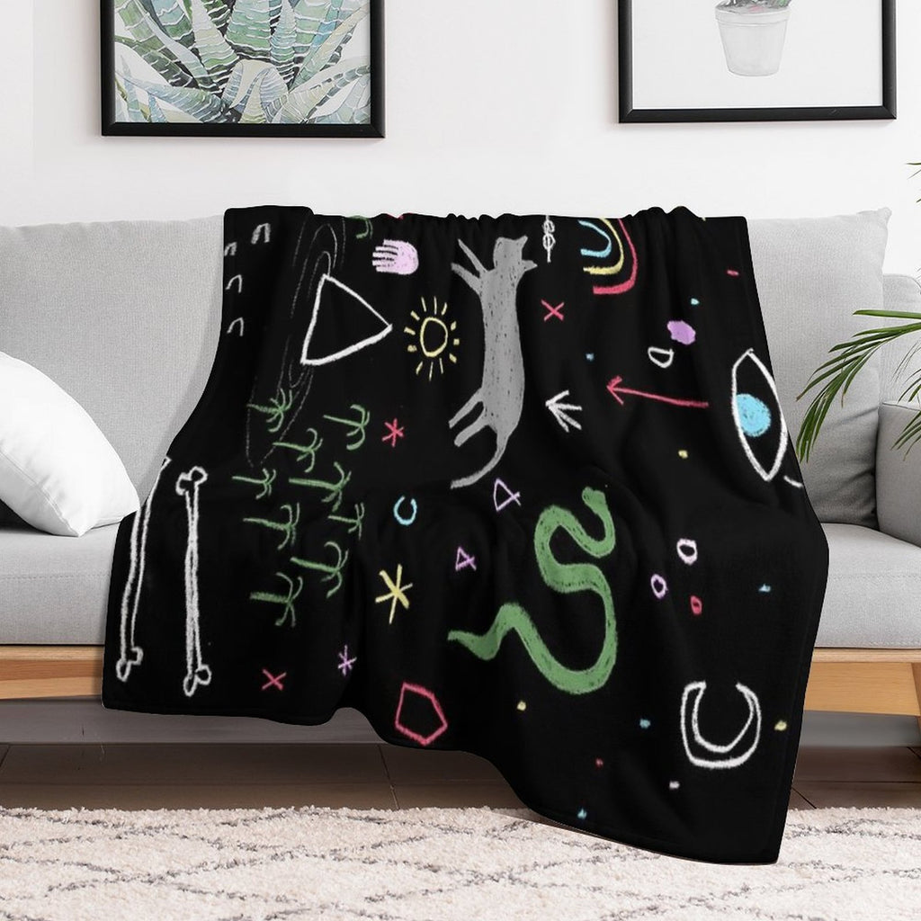 Chalk Board Dream Scape All-season Throw Blanket
