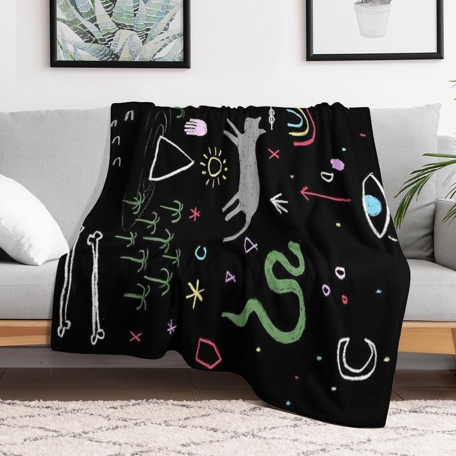 Chalk Board Dream Scape All-season Throw Blanket