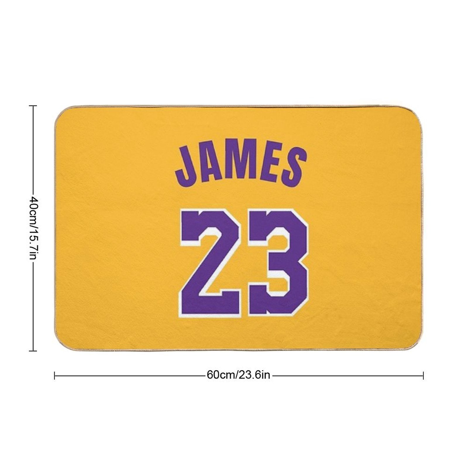 Lebron James Lackers Jersey  High-Traffic Bath Mat