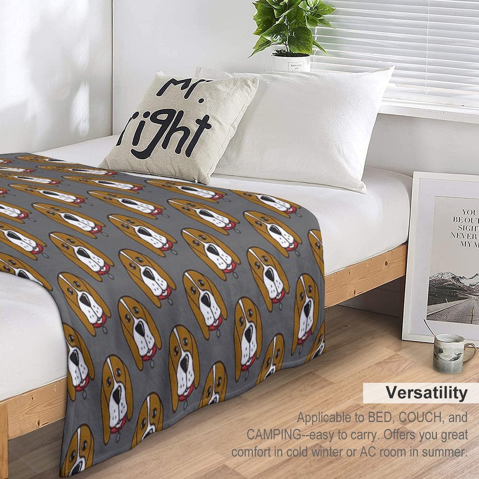 Beagle Rescue Victoria Merch! Shrink-resistant Throw Blanket