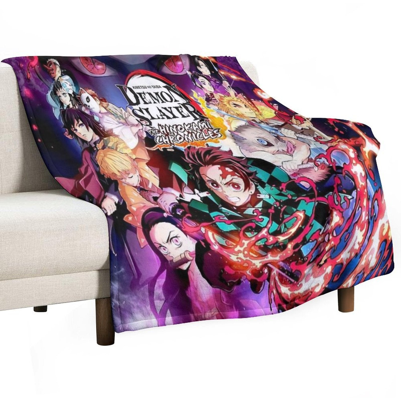 Demon Poster Travel-friendly Throw Blanket