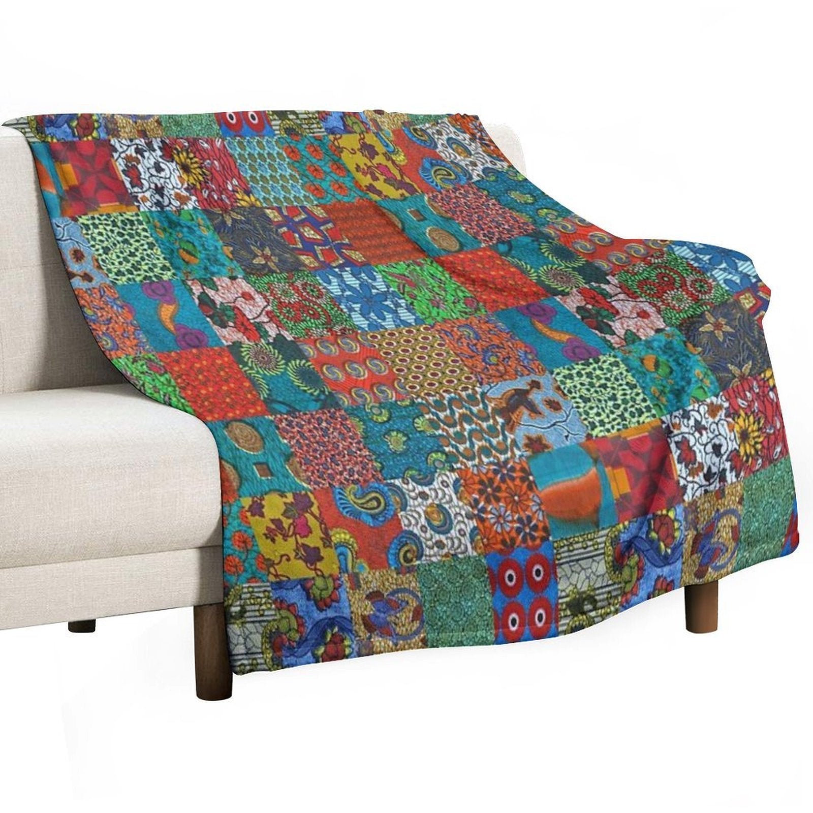 Patch Work Premium Throw Blanket