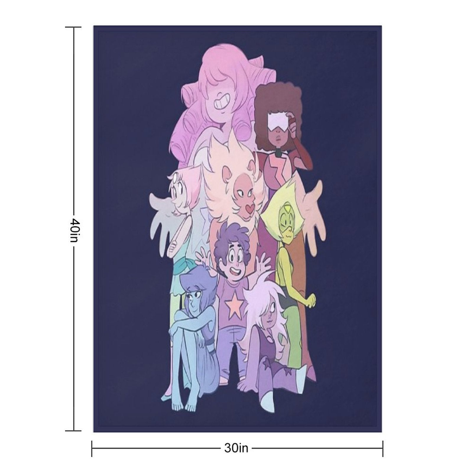 We Are The Crystal Gems Wrinkle-free Throw Blanket