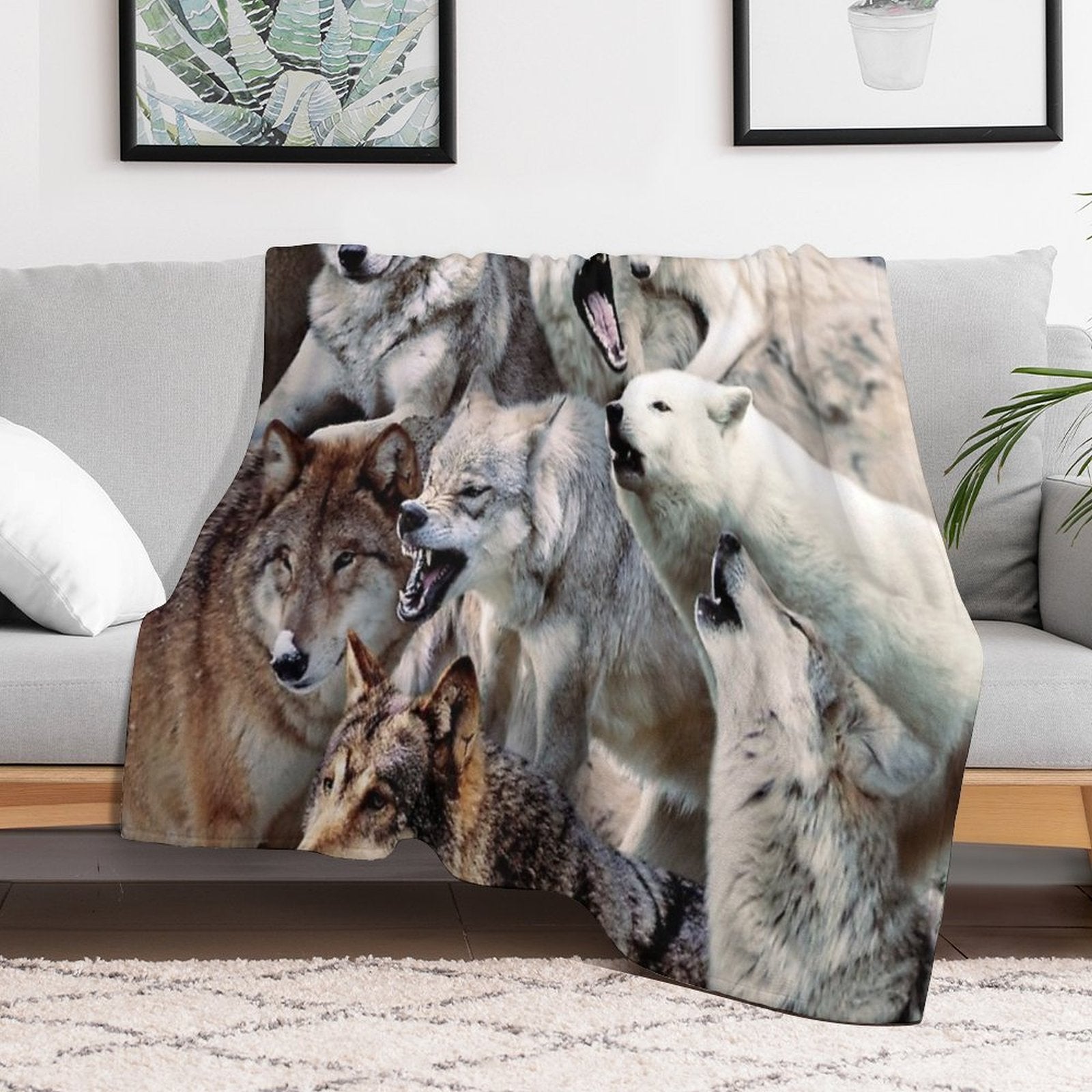 Wolves All-season Throw Blanket