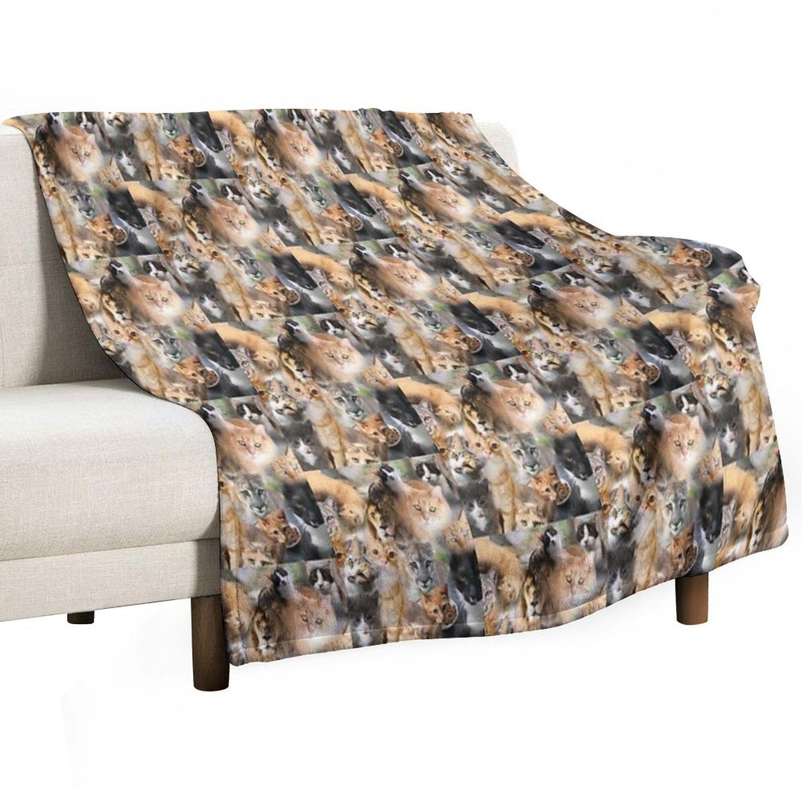 Cat Photo Collage All-season Throw Blanket