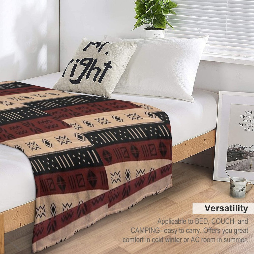 Indigenous Patterns of Earth. Designed by Amarican10. Premium Throw Blanket
