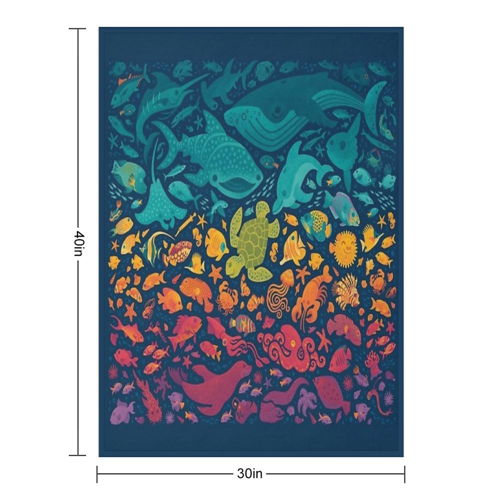 Aquatic Spectrum 2 Gift-ready Throw Blanket