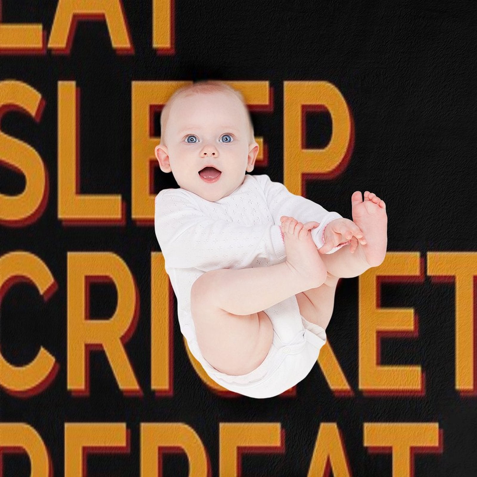 Eat Sleep Cricket Repeat Sports Athlete Cricketer Compact Throw Blanket
