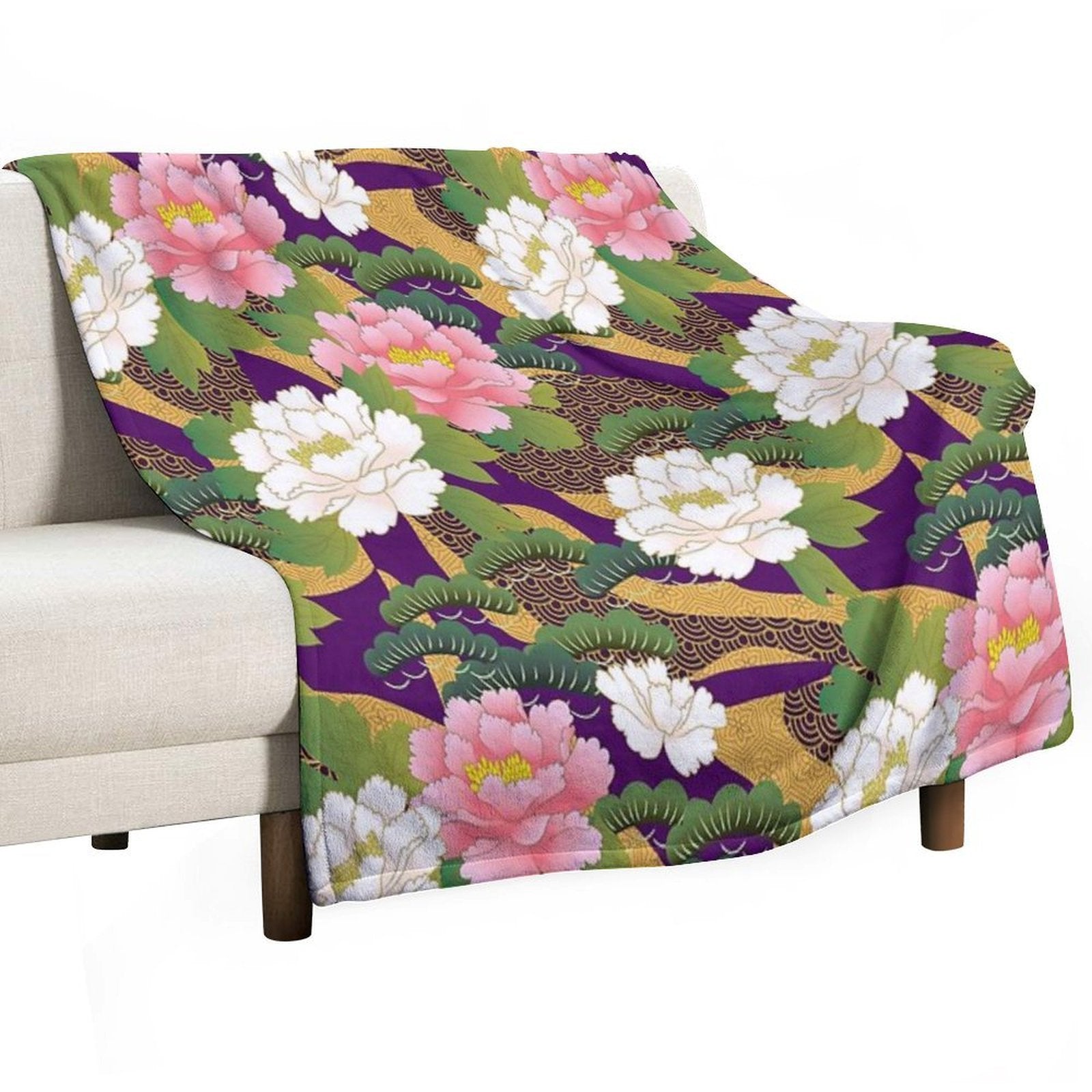 Peony 3 Gift-ready Throw Blanket