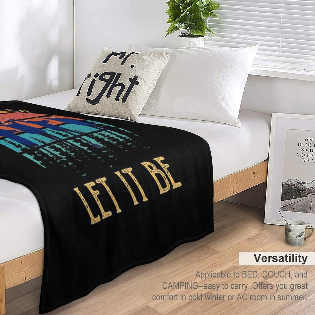 Vintage There Will Be An Answer Let It Be Premium Throw Blanket