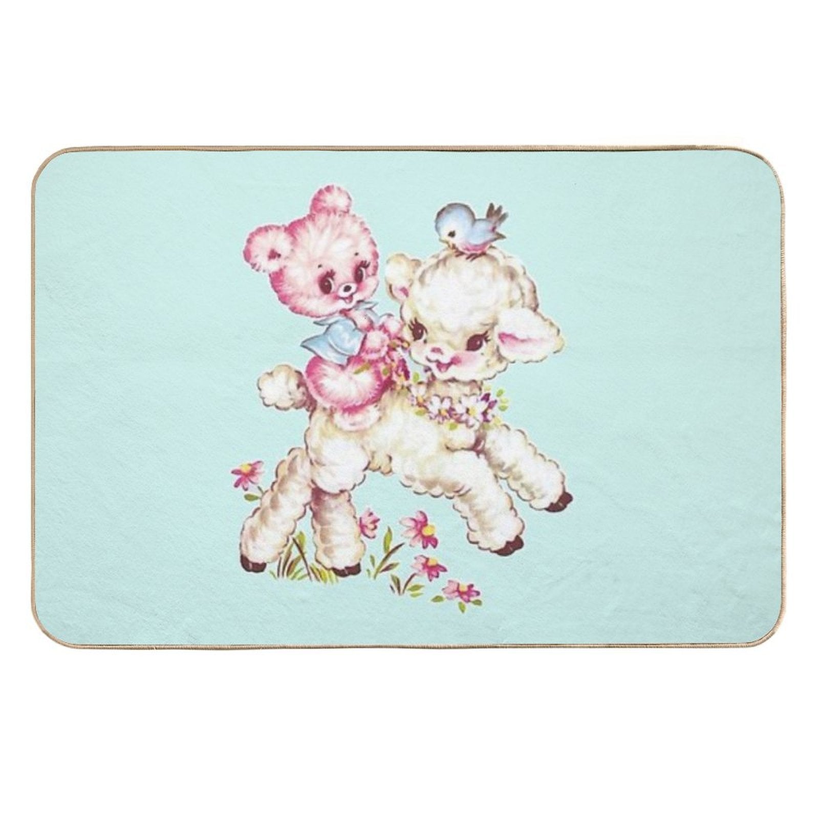 Lamb Lovely Bear  Odorless Bath Mat