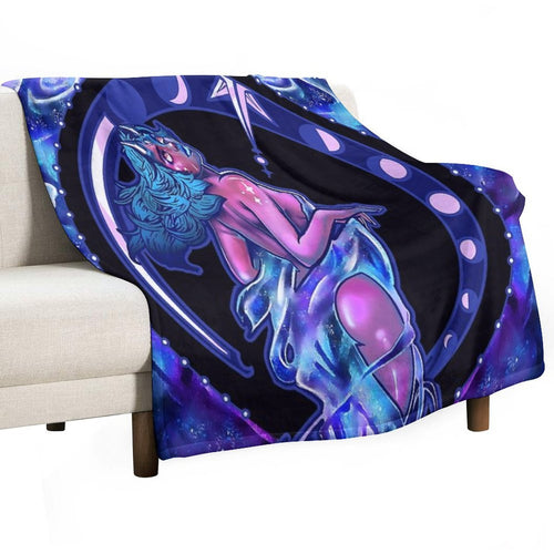 Astrology Star Girl Velvety-soft Throw Blanket