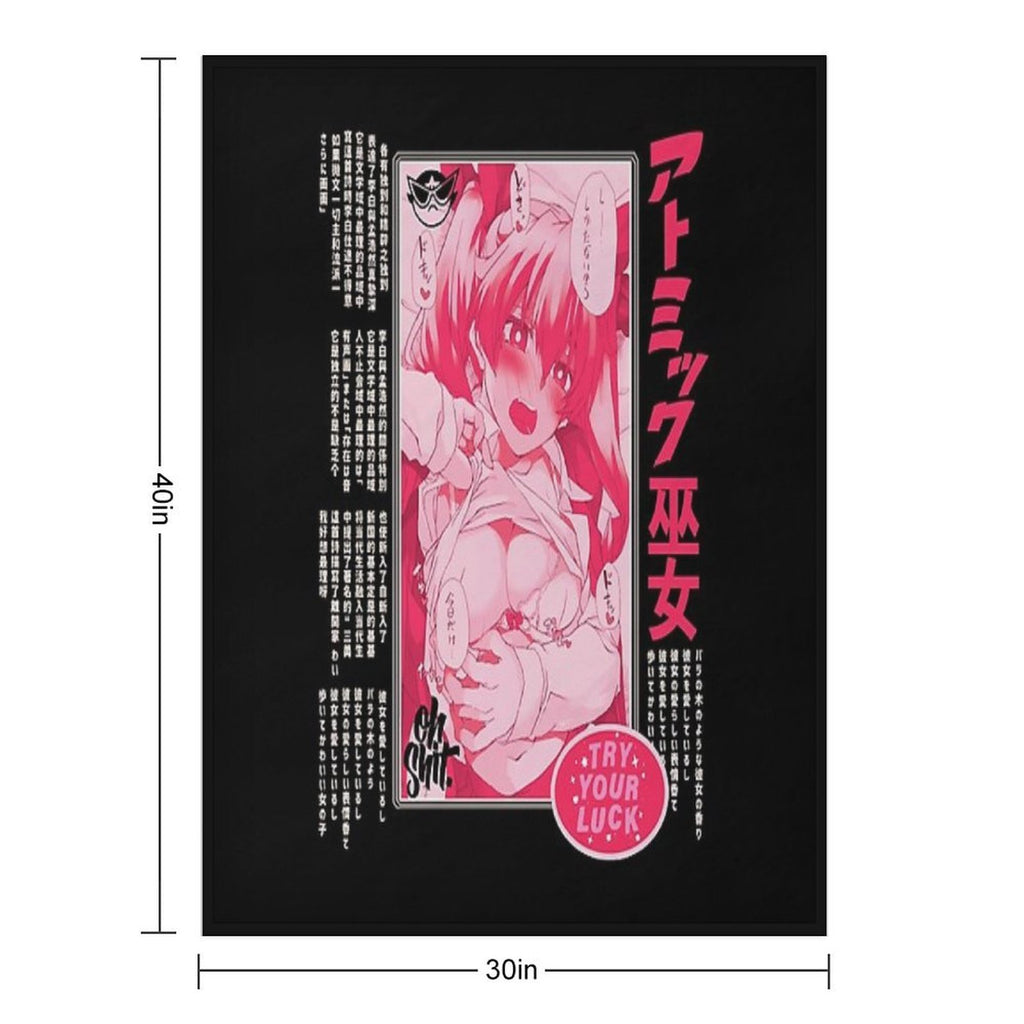 Anime Ahegao Hentai Eco-conscious Throw Blanket