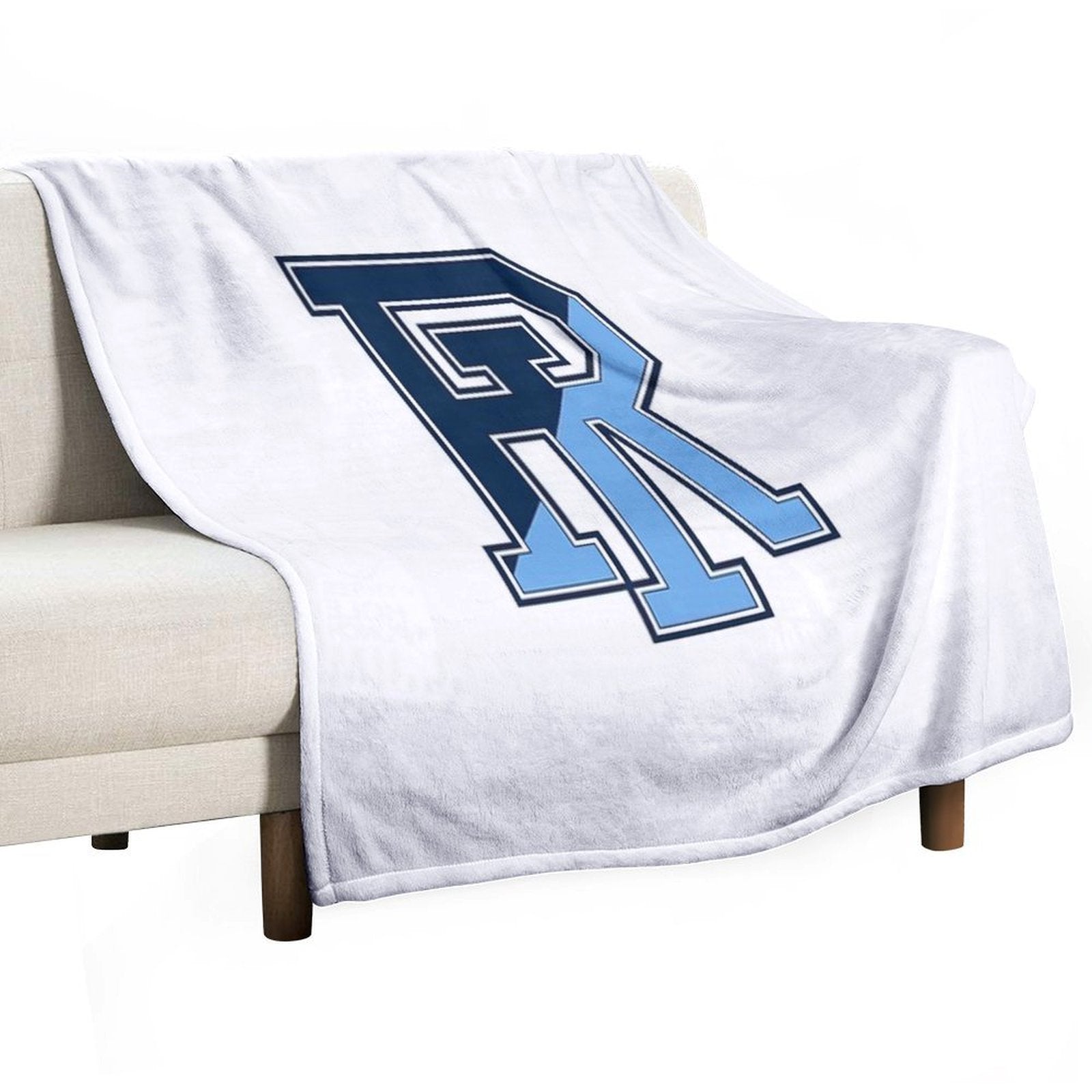 Island Rams Logo Sustainable Throw Blanket